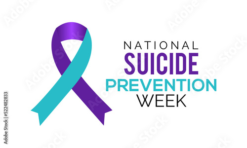 Vector illustration on the theme of National suicide prevention week observed each year during September banner, poster, card and background design.