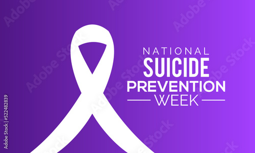Vector illustration on the theme of National suicide prevention week observed each year during September banner, poster, card and background design.