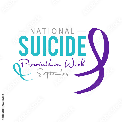 Vector illustration on the theme of National suicide prevention week observed each year during September banner, poster, card and background design.