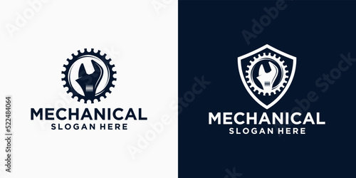 engine repair mechanic logo, Service, maintenance, Automotive and motorcycle repair shop logos and cars