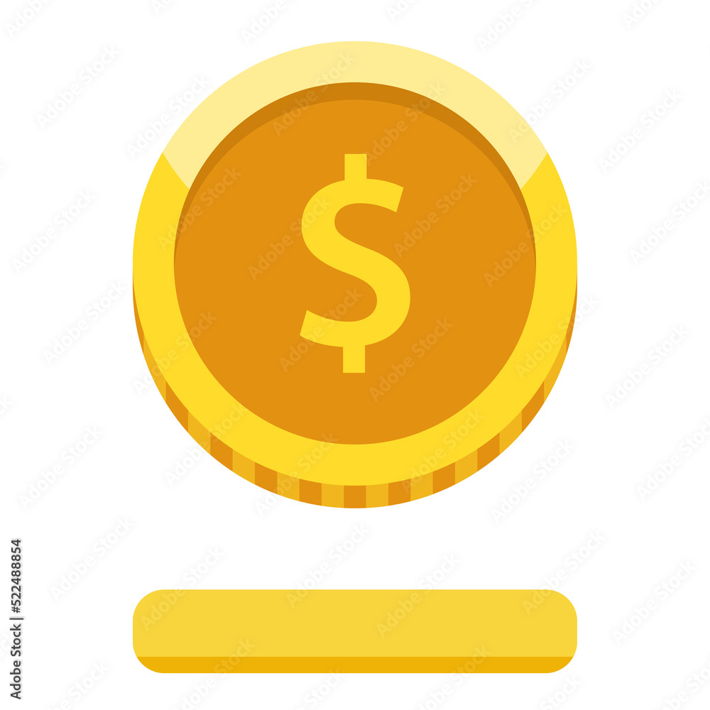 Obraz premium Coin, money coin and gold coin.