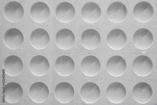 circle volumetric abstract on white cement wall background