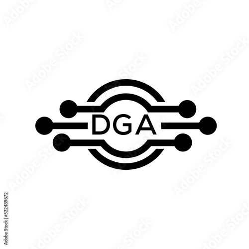 DGA letter logo. DGA best white background vector image. DGA Monogram logo design for entrepreneur and business.
 photo