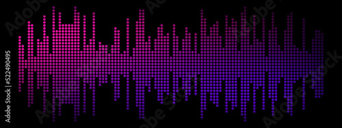 Abstract sound wave. Music, audio, radio visualization