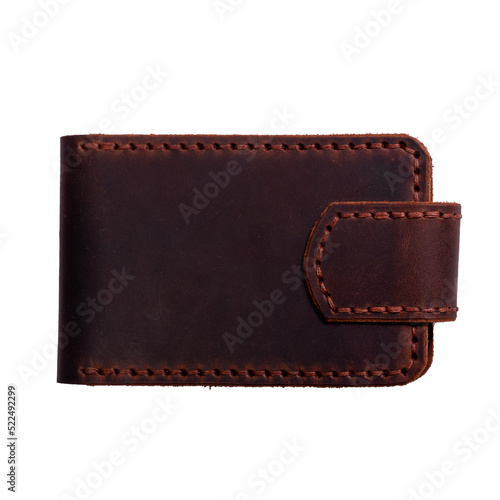 Luxury craft business card holder case made of leather.