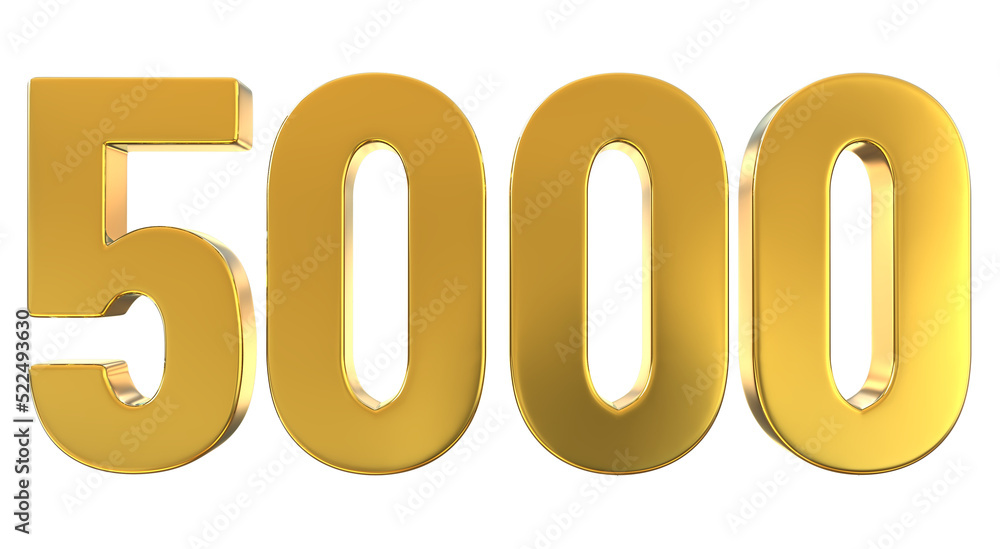 3d golden number 5000 Stock Illustration Adobe Stock 3d golden number 5000 Stock Illustration Adobe Stock