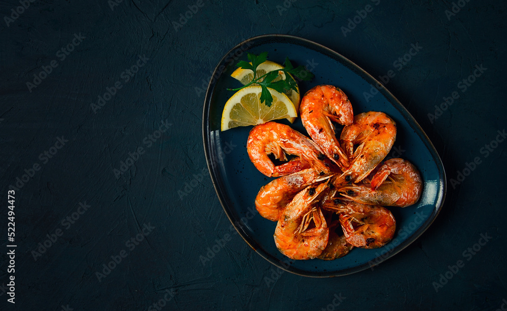 Fried with spices, King prawns, undivided , top view, selective focus, seafood, shrimp, no people, Fried with spices, King prawns, undivided , top view, selective focus, seafood, shrimp, no people,