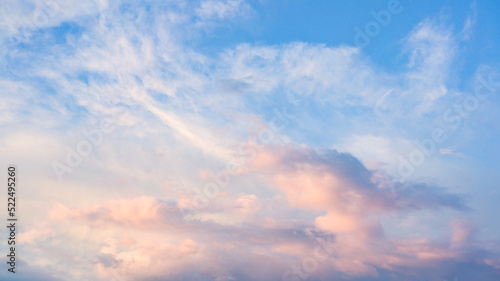 Fototapeta Naklejka Na Ścianę i Meble -  Sky with clouds of the setting sun.