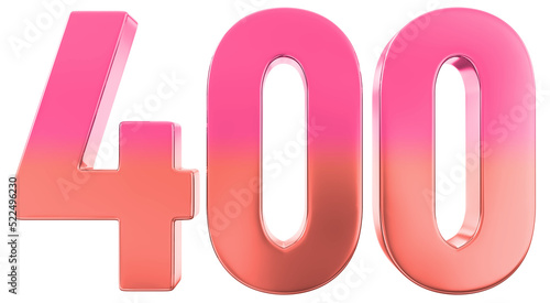 3d rendering of a number 400