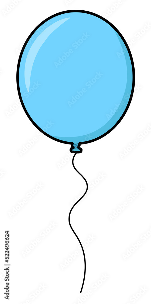 blue balloon floating or flying with string blue balloon floating or flying with string