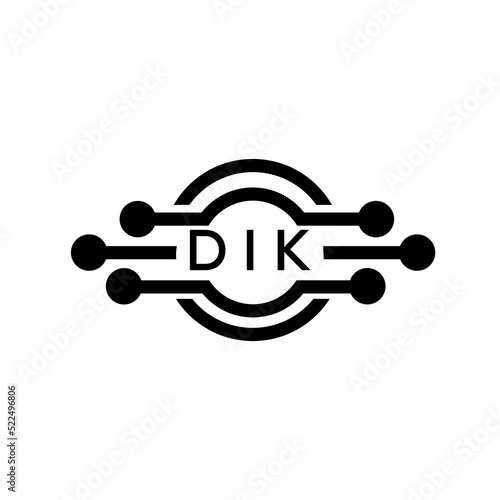 DIK letter logo. DIK best white background vector image. DIK Monogram logo design for entrepreneur and business.
