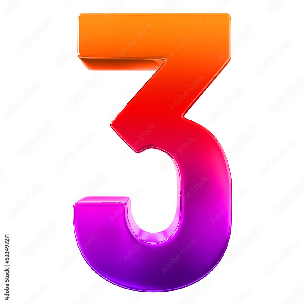 3d number 3 3d number 3