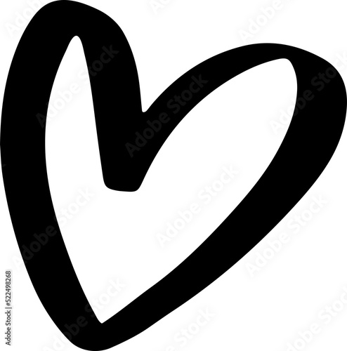 Heart doodles set. Hand drawn hearts collection. Romance and love illustrations.	