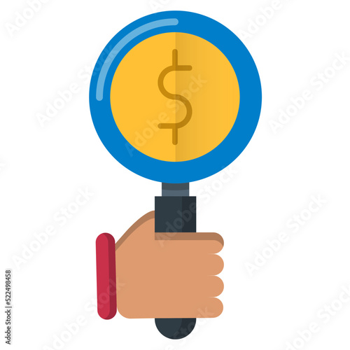 Money searching icon
