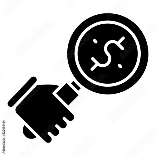 Money searching icon