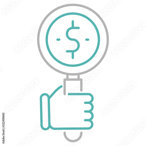 Money searching icon