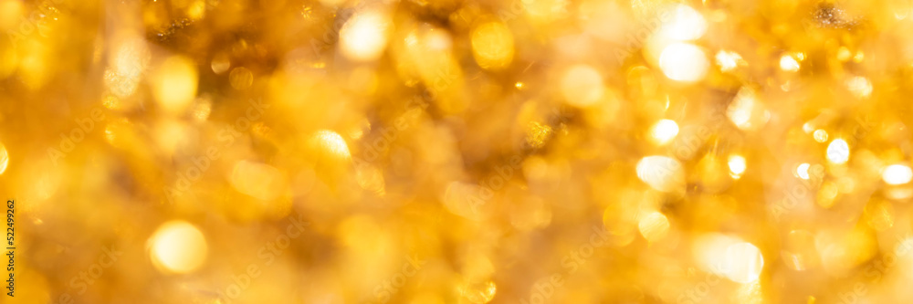 Abstract fective banner.Shine golden bokeh and sparling particles for wedding, holiday and party time. Abstract fective banner.Shine golden bokeh and sparling particles for wedding, holiday and party time.