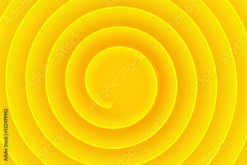 golden ratio circle pattern 3d yellow color background