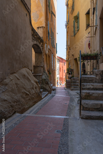 Alley in Menton  a beautiful city in the south of France
