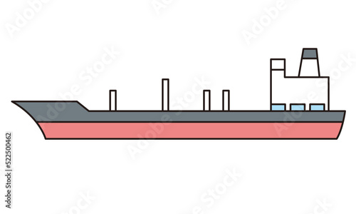 原油タンカーのイラスト素材。