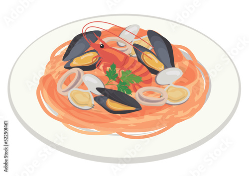 食事_パスタ_ペスカトーレ