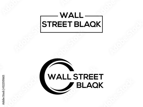 Wall Street Blaqk logo design vector.eps