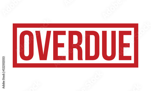 Overdue Rubber Stamp Seal Vector
