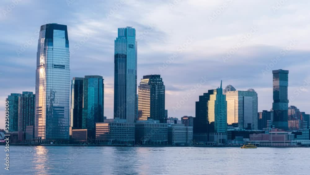 Jersey City hyperlapse, USA Jersey City hyperlapse, USA