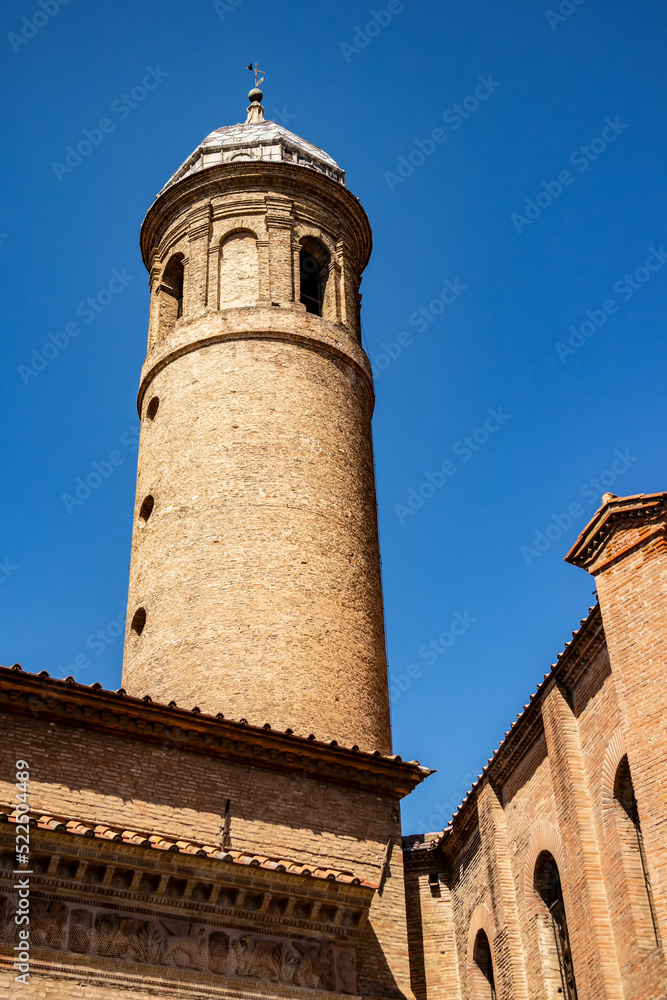 Bell tower of the Basilica of San Vitale in Ravenna, Emilia Romagna - Italy