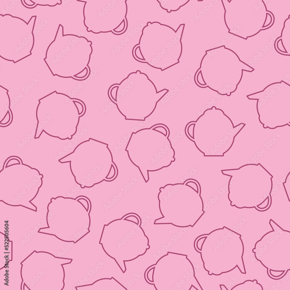 vector teapots on pink background pattern vector teapots on pink background pattern