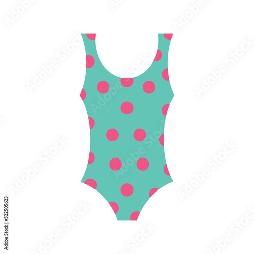 vacation vector polka dot swimsuit isolated