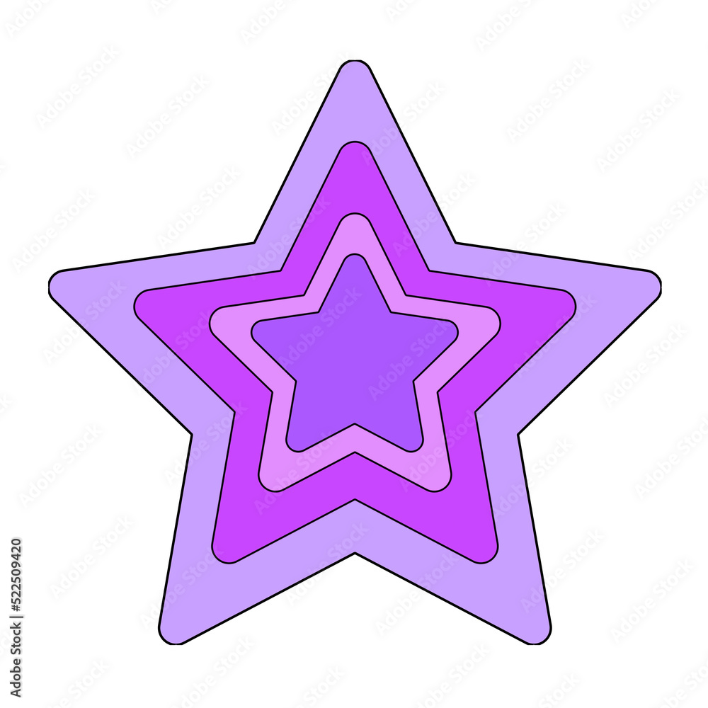 Abstract element star shape retro style 80s-90s Abstract element star shape retro style 80s-90s