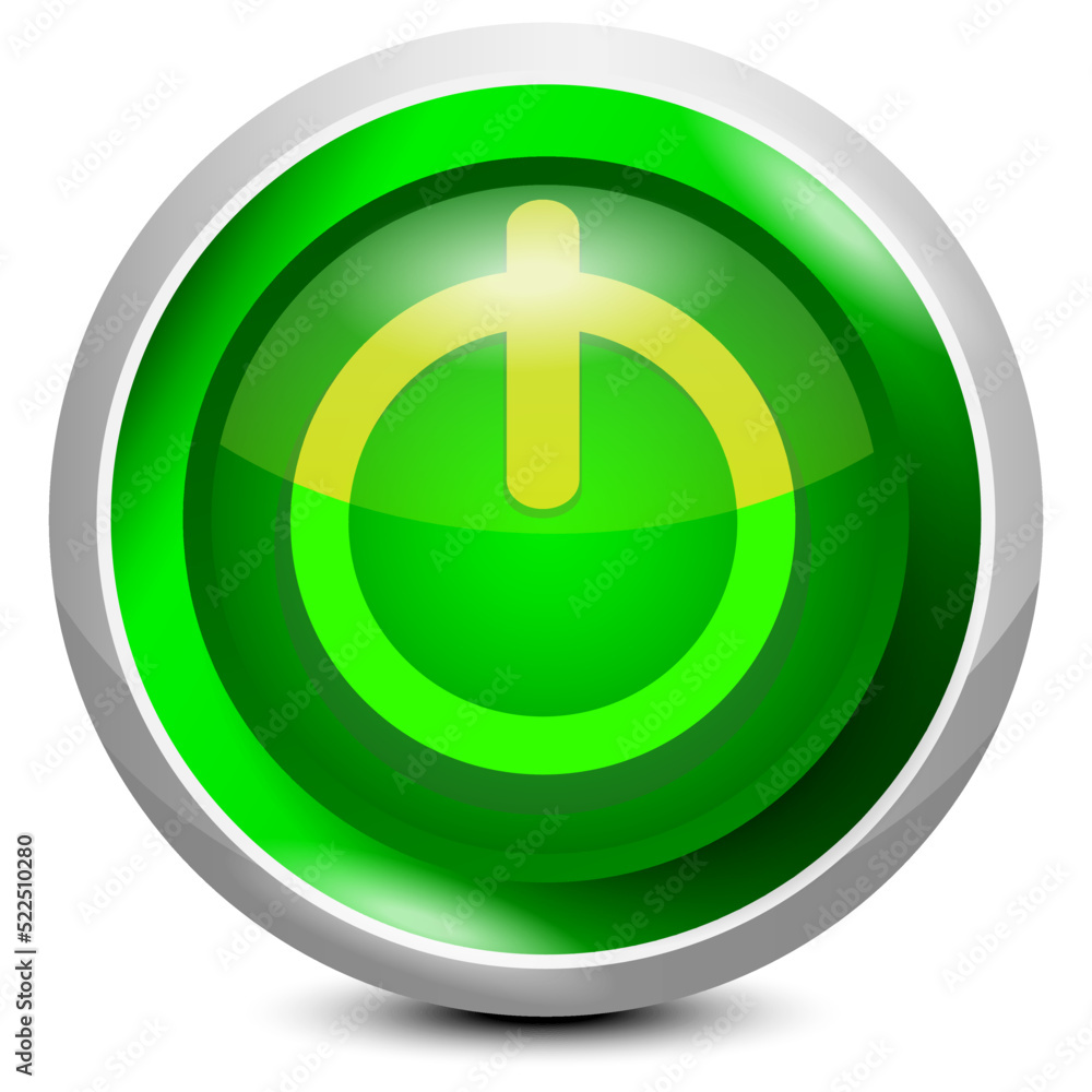 green power button vector design green power button vector design