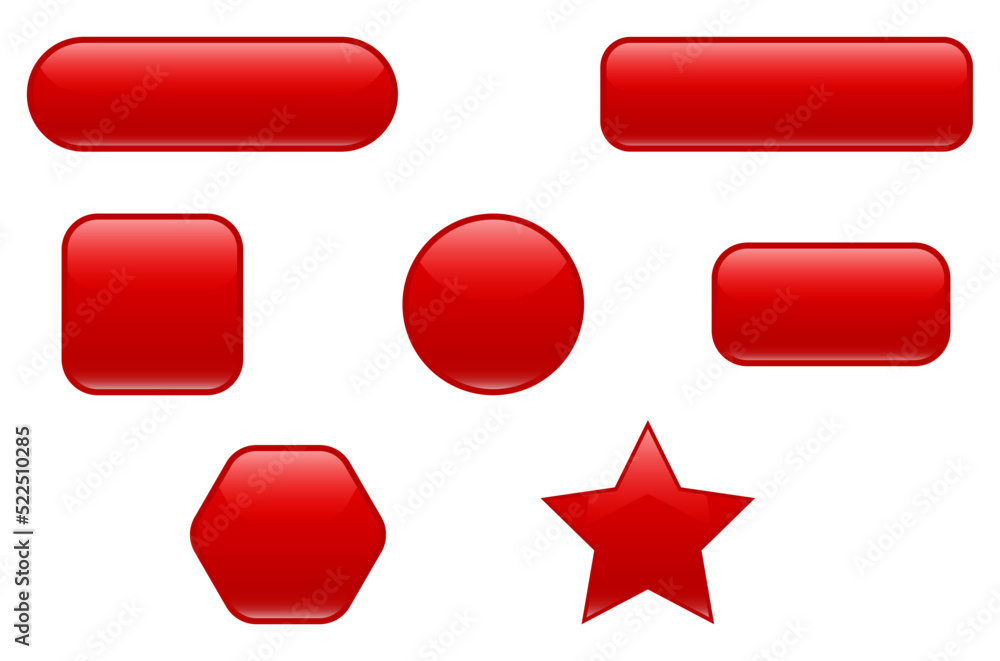the red button on white background 