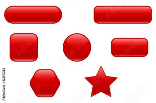 the red button on white background 