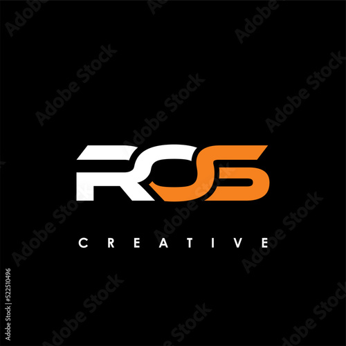 ROS Letter Initial Logo Design Template Vector Illustration
