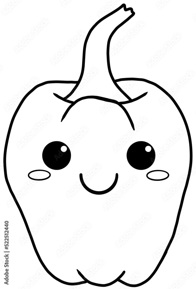 cute cartoon vegetable sweet pepper cute cartoon vegetable sweet pepper