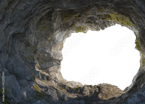 Rock caves on a transparent background