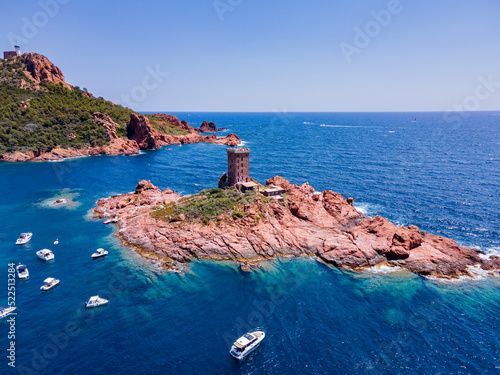 Tableau sur toile Fortress in the cape of Dramont along the Mediterranean coast