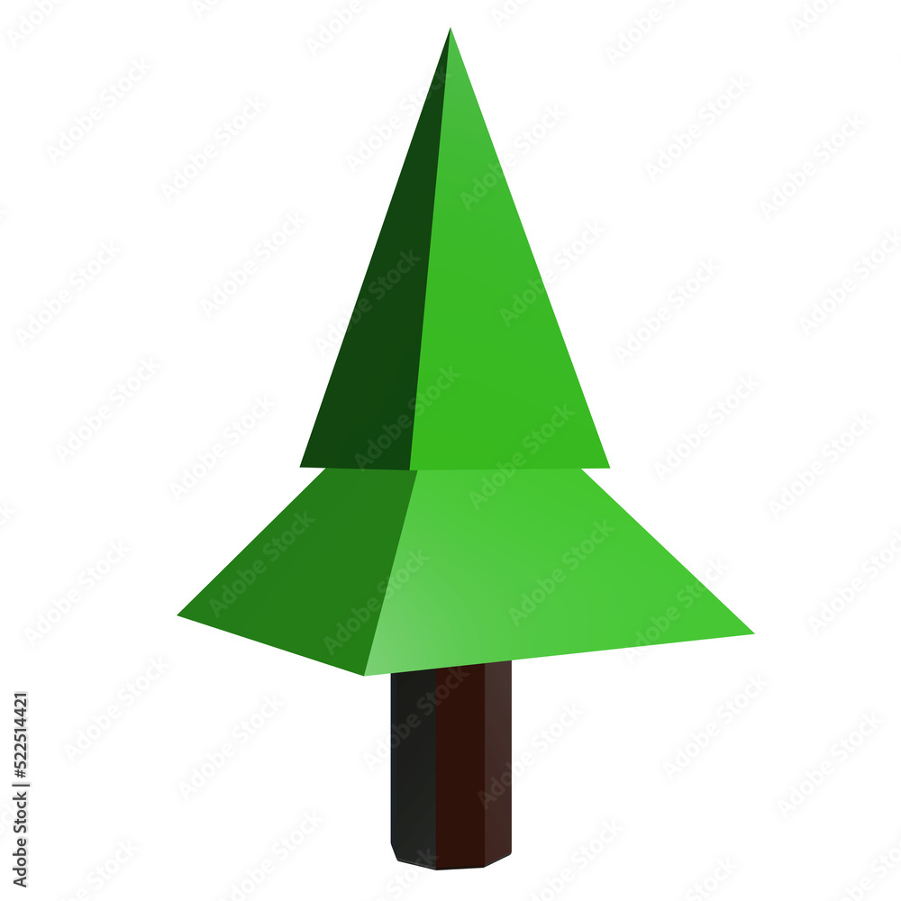 Abstract 3d Model Tree Elements Abstract 3d Model Tree Elements