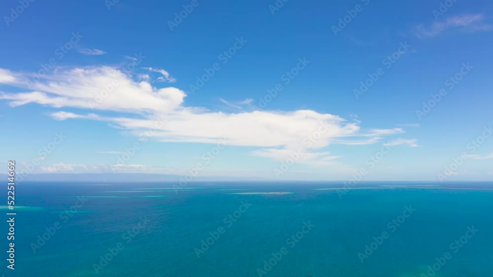Aerial view of tropical Islands in the Cebu Strait. Seascape: Islands in the sea. Aerial view of tropical Islands in the Cebu Strait. Seascape: Islands in the sea.
