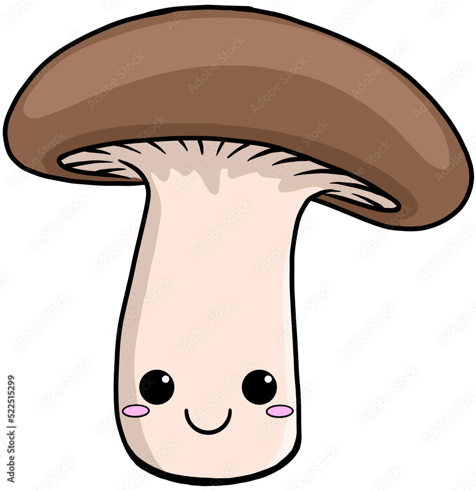 colorful cute cartoon vegetable mushroom Stock Illustration Adobe Stock