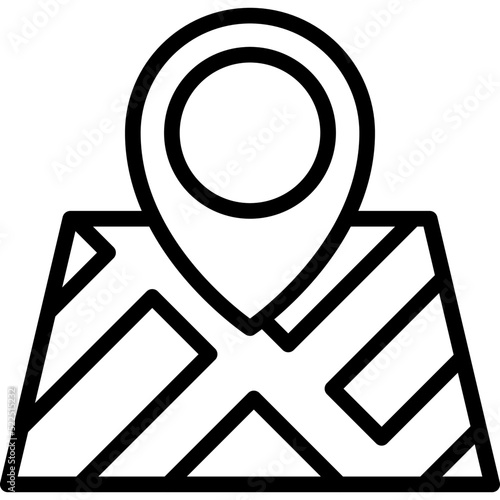 Map pin icon, location map and navigation vector