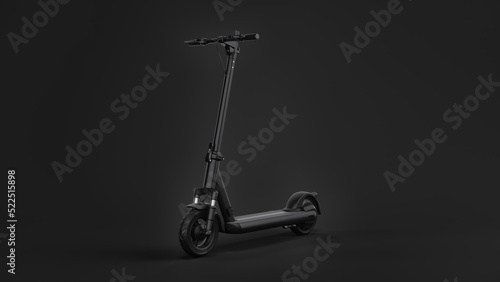 Electric scooter on dark background minimalist design, dark color 3d render