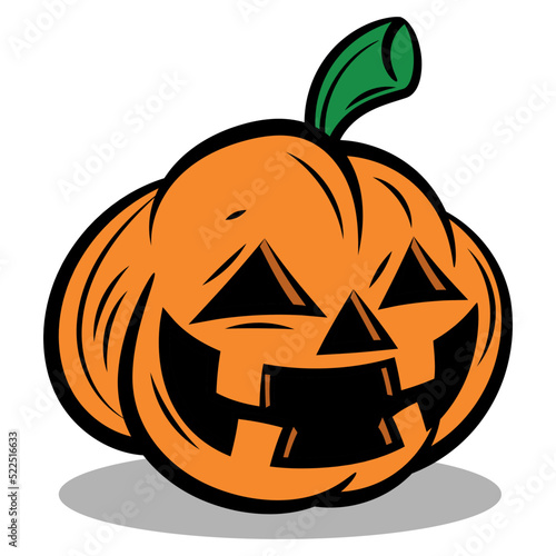 Jack O Lantern faces, best for mascot, sticker, and logo with halloween themes photo