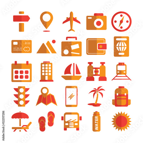 Christmas color icon set image vector image