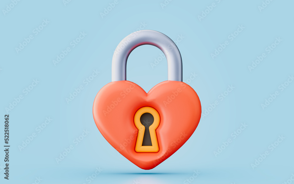 heart shape lock sign 3d render concept for after mirage life valentine romance heart shape lock sign 3d render concept for after mirage life valentine romance