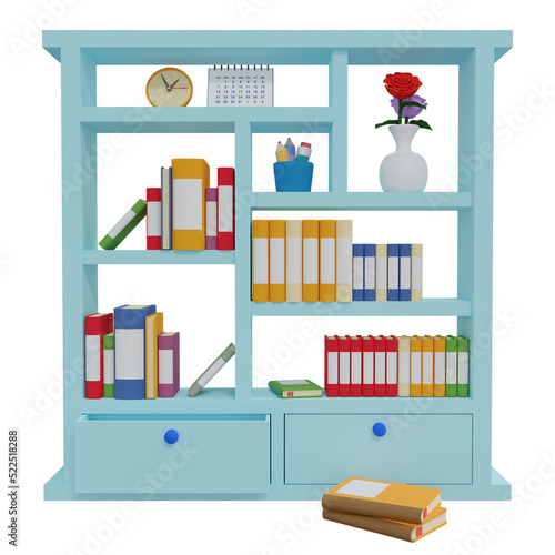 Wallpaper Mural Bookshelf library illustration Torontodigital.ca