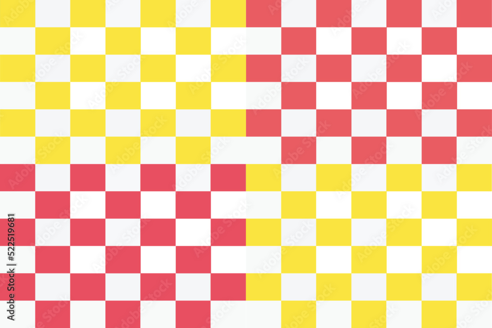 check pattern with red and yellow background alternately