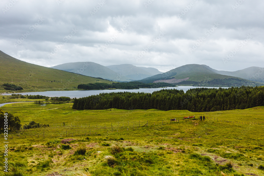 landscape with loch, Scotland